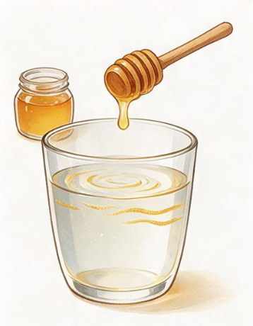 蜂蜜水示意